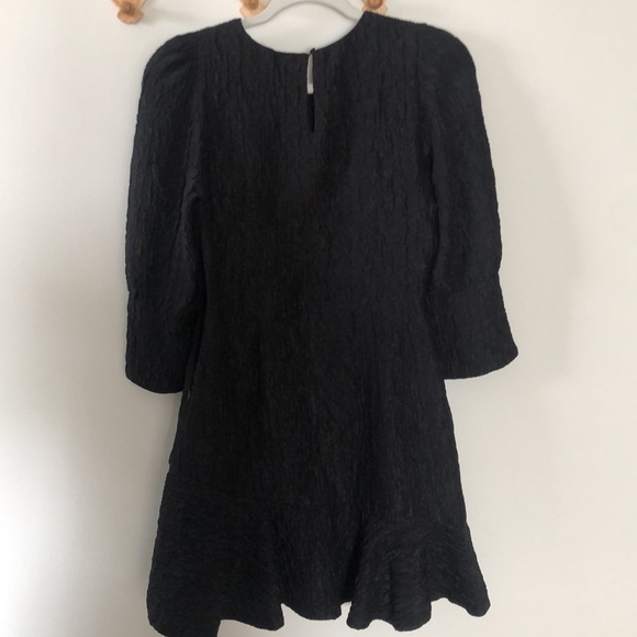 SOLD Soft Crinkle black dress - Picture 3 of 3